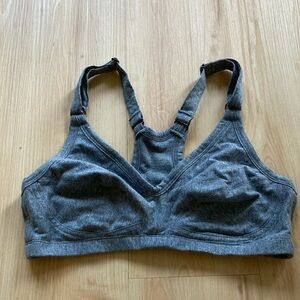 Cottonique Gray Racerback Pullover Bra